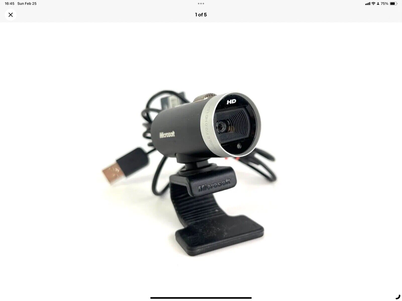 Microsoft LifeCam Cinema Web Camera Model 1393 720p HD USB Webcam