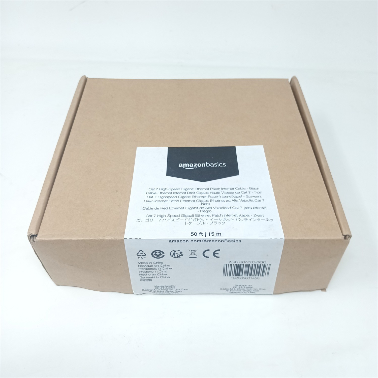 AmazonBasics Cat 7 High-Speed Gigabit Ethernet Patch Cable 50ft Black