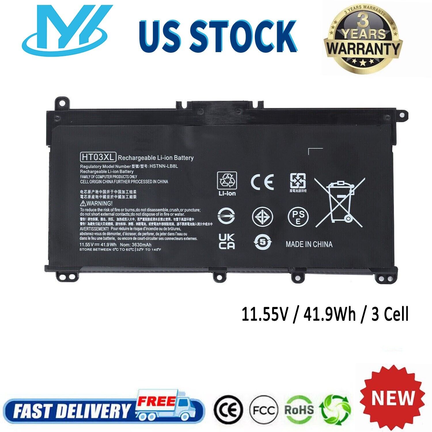 ✅For HP HT03XL battery L11421-2C2 L11119-855 for Hp Pavilion 14-CE 14-CF 15-CS