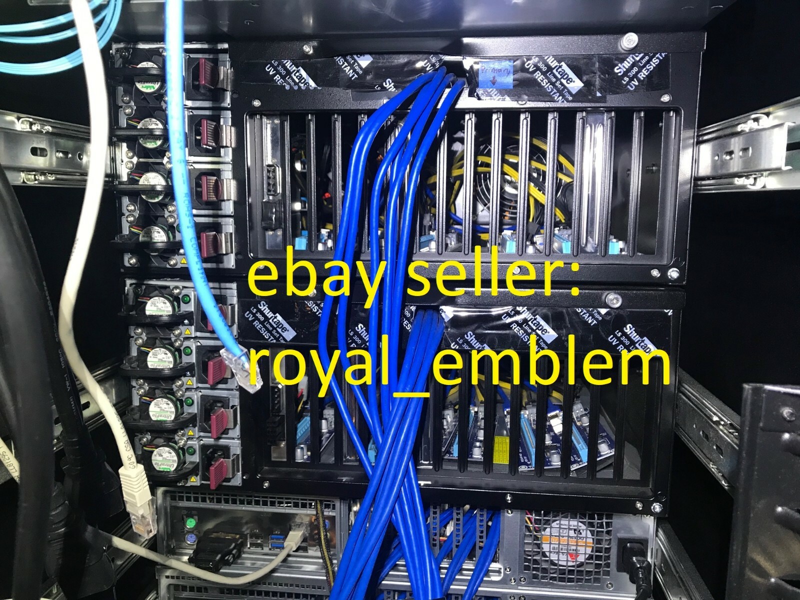 4x 4U Custom GPU AI Compute Barebone Rackmount Computer Chassis 1200W 7 13 GPU