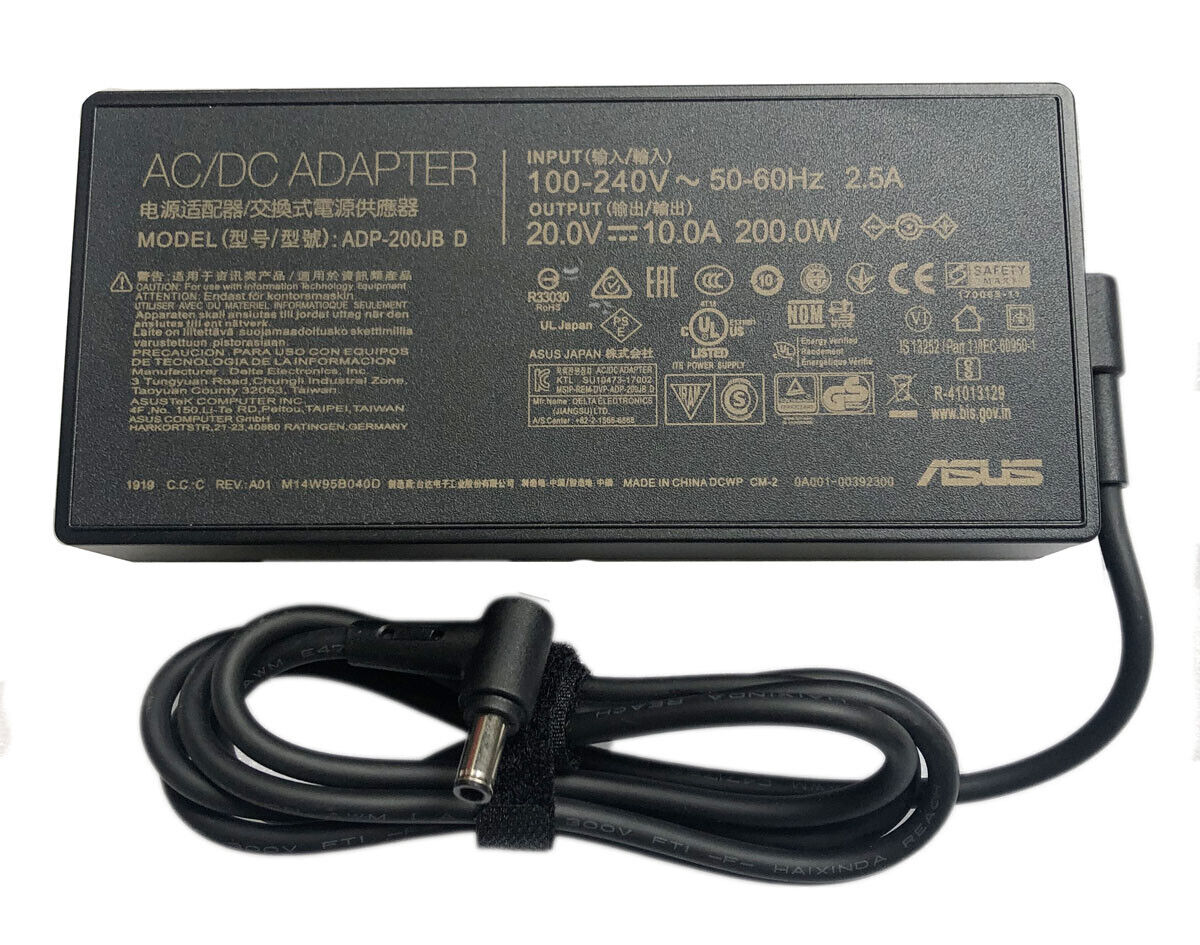 Original 20V 10A 200W AC Adapter Charger For Asus TUF Dash F15 FX516PR ADP-200JB