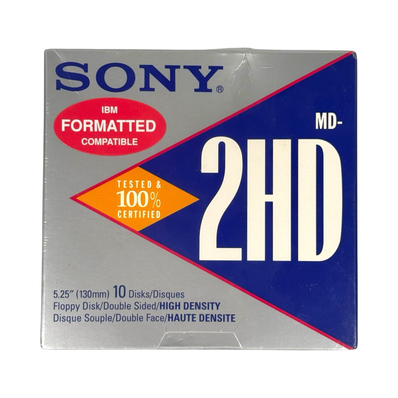 Sony MD-2HD 5.25" Floppy Disk Double Sided High Density 10-Pack 10MD-2HDA