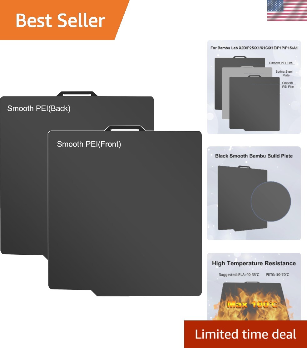Bambu Lab Double-Sided PEI Build Plate 257mm: Durable, Smooth & Easy Clean