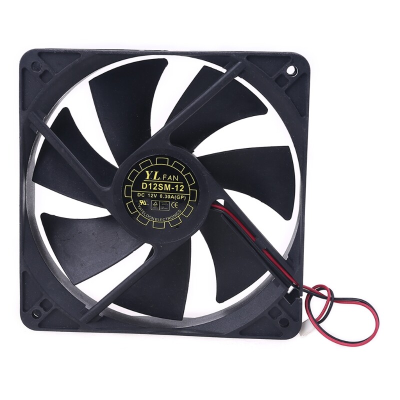 12V for DC Brushless High Speed Cooling Fan 12x12x2.5cm 2Pin 2wire Connector Coo