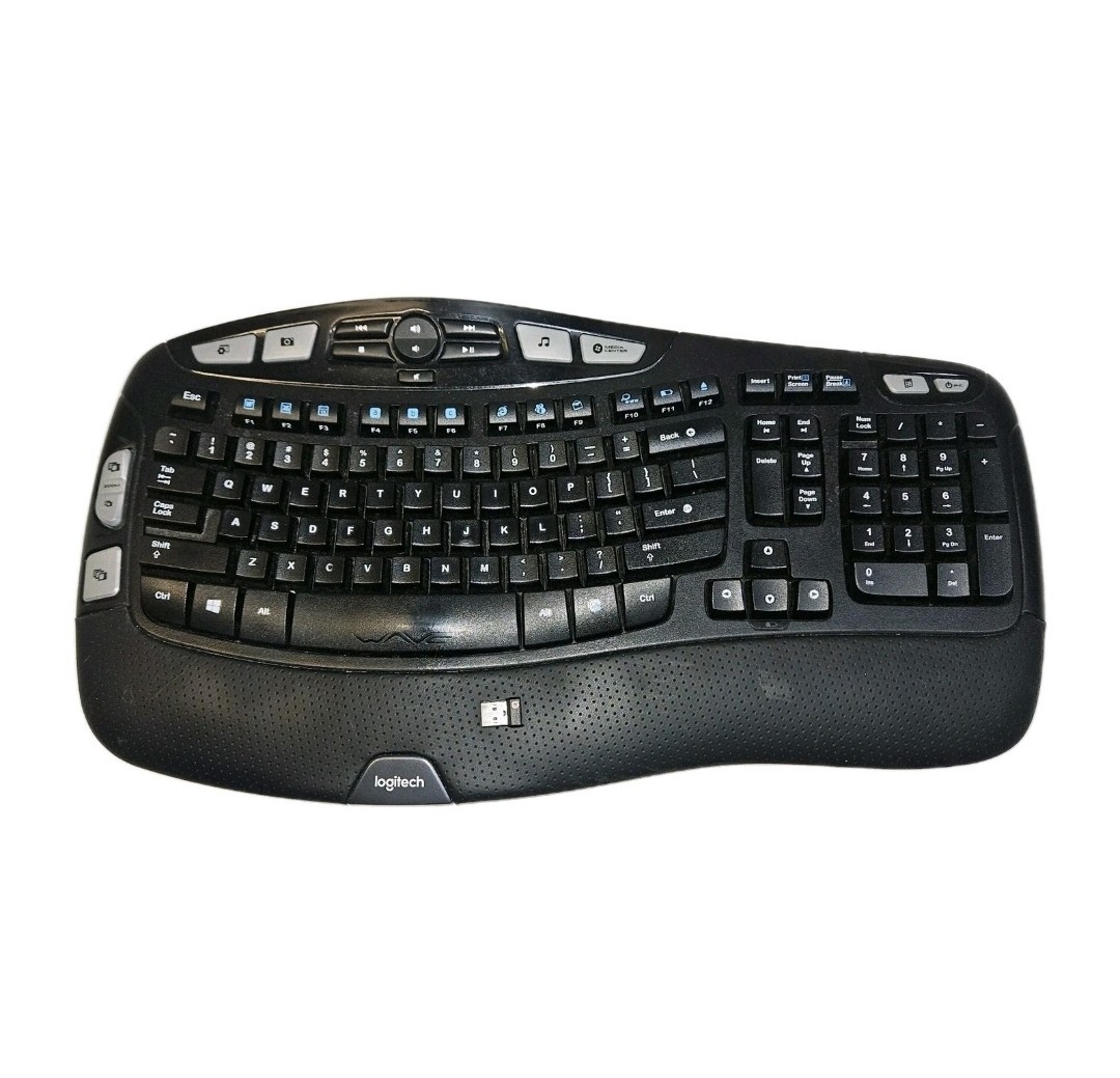 Logitech K350 ( Y-RBN90 ) Wireless Comfort Wave Ergonomic Keyboard W/ UNIFY USB
