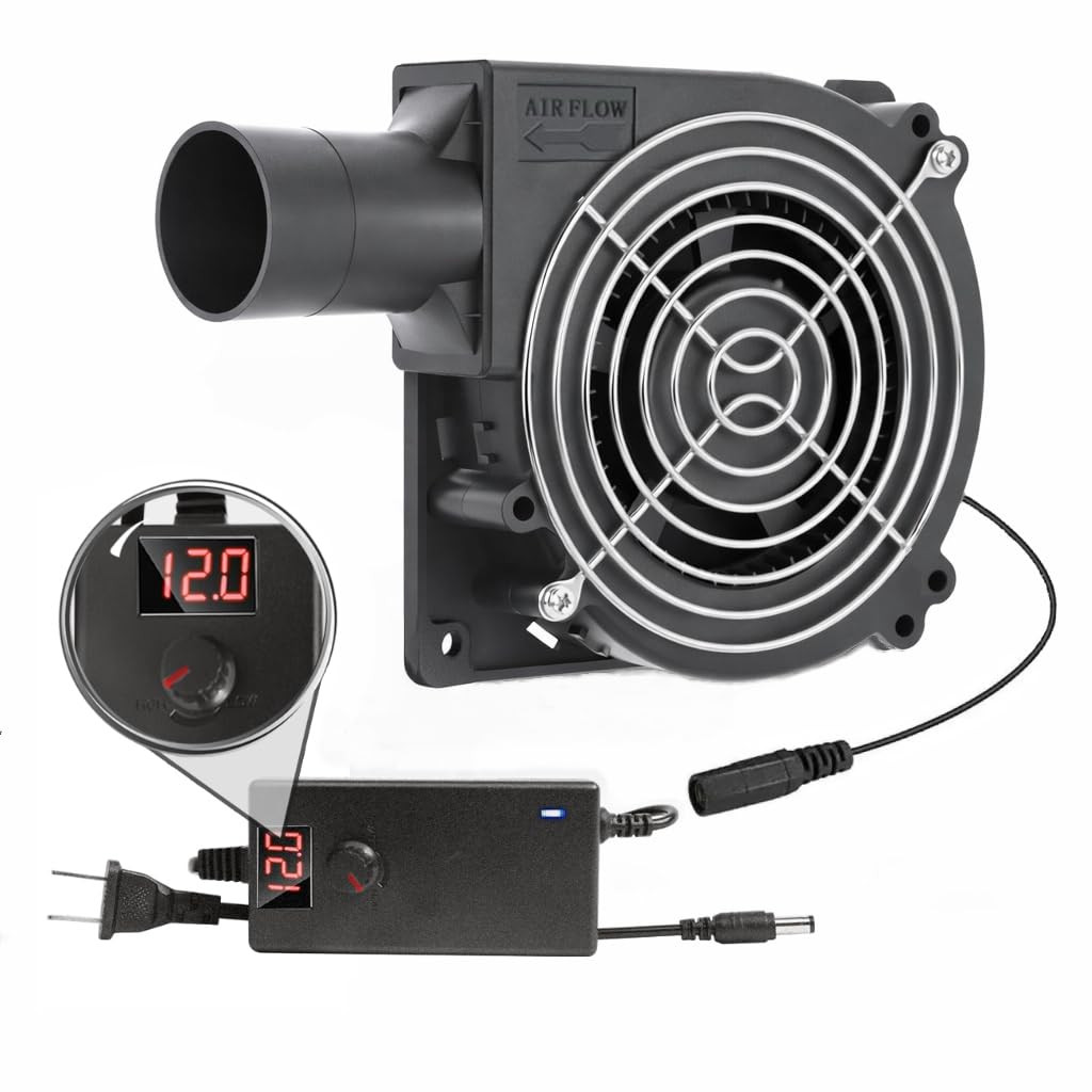Whtech 120Mm X 32Mm Blower Fan with LED Voltage Display Speed Controller, 110V