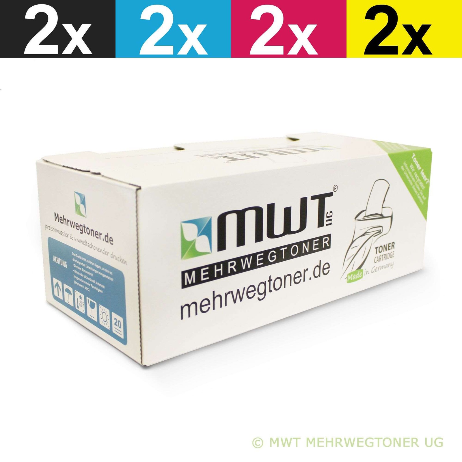 8x MWT ECO Cartridge for Ricoh MPC4504 MPC5504 MPC6004 Multipack