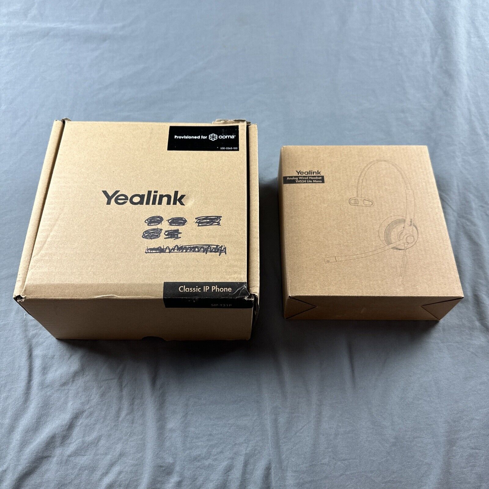 Yealink SIP-T31P Entry-Level IP Phone with 2 Lines and YHS34 Lite Mono Headset