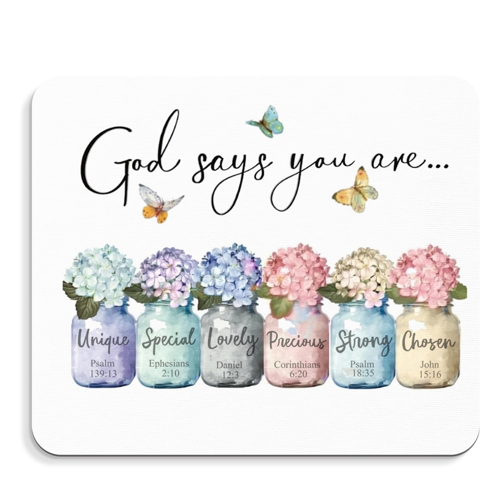 BAYOGITA Inspirational Christian Mouse Pad - God Says You are 9.5X8, 
