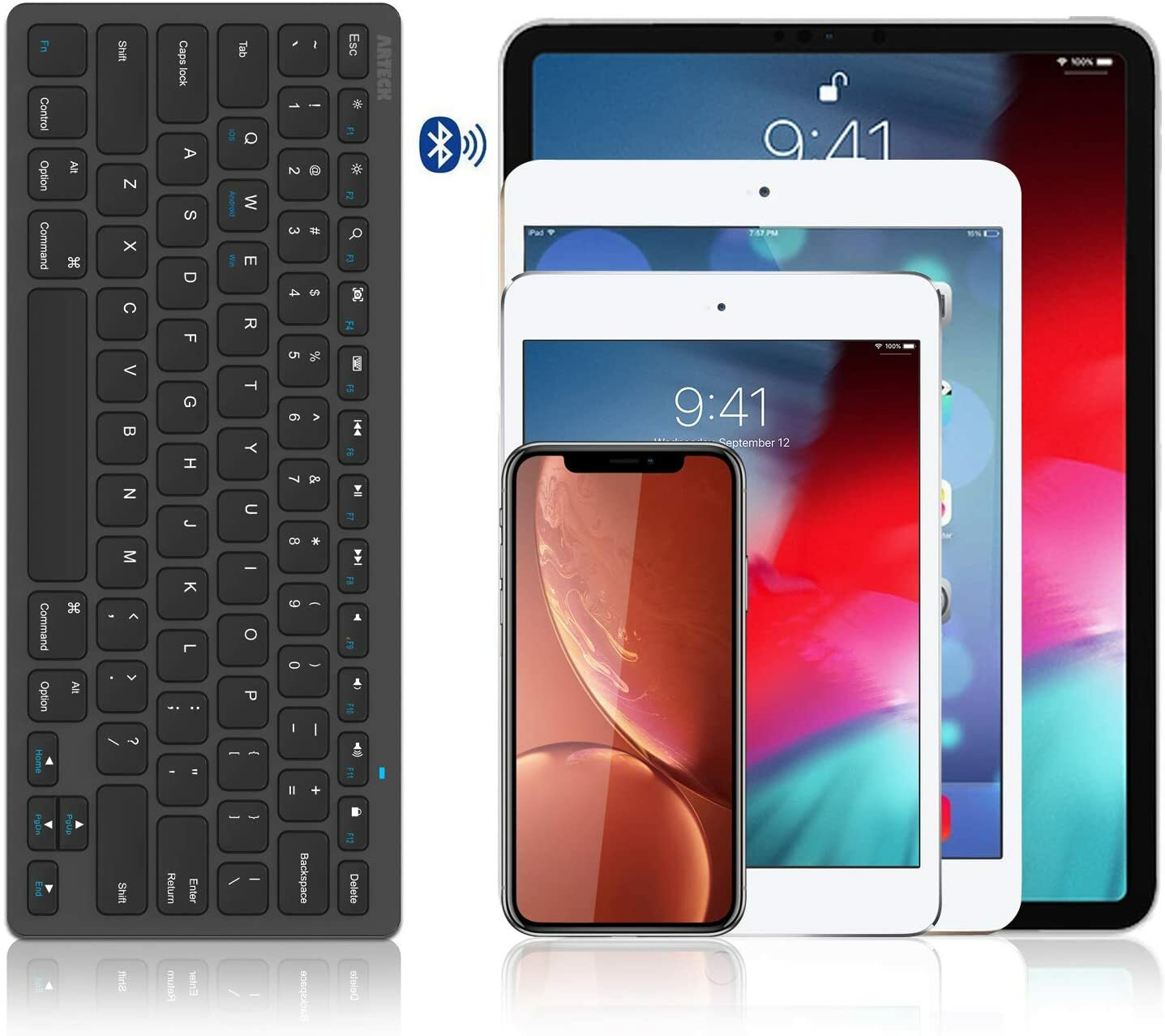 Arteck Ultra-Slim Bluetooth Keyboard  for iPad 10.2-inch iPad Air iPad 9.7-inch