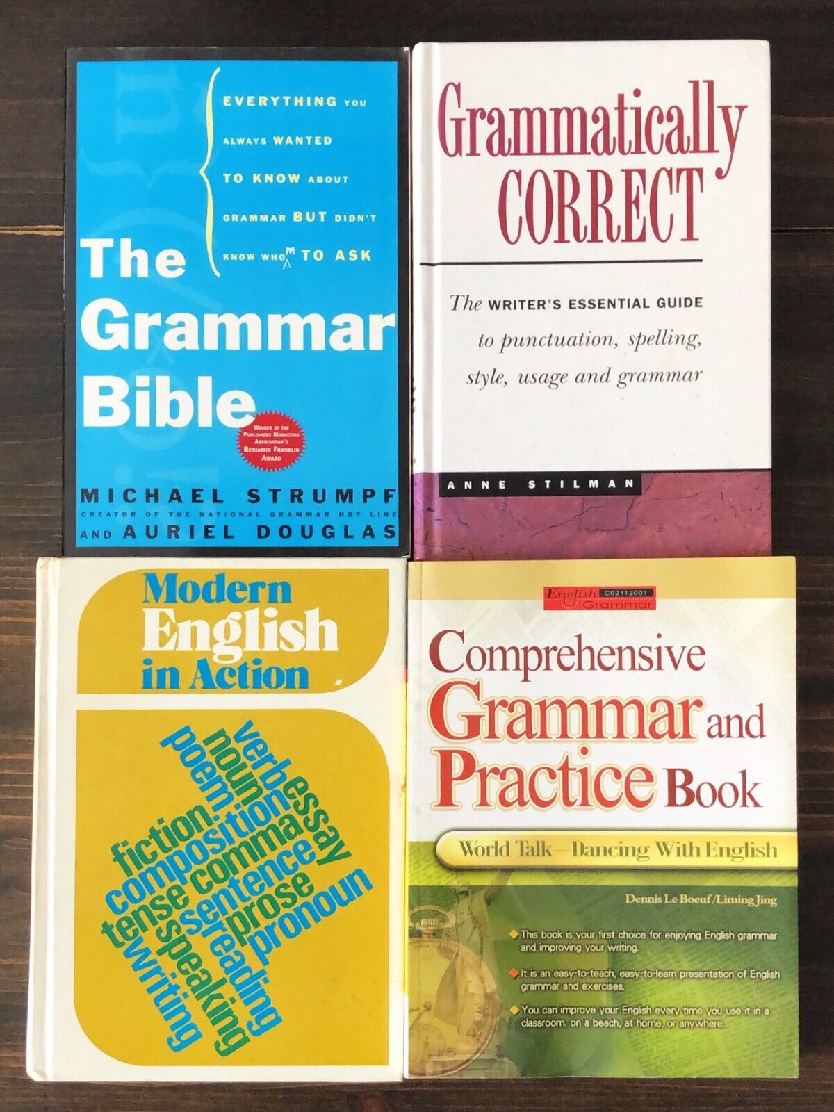 Lot of 4  Grammar Bible, Grammatically Correct, Practice Book, English In Action