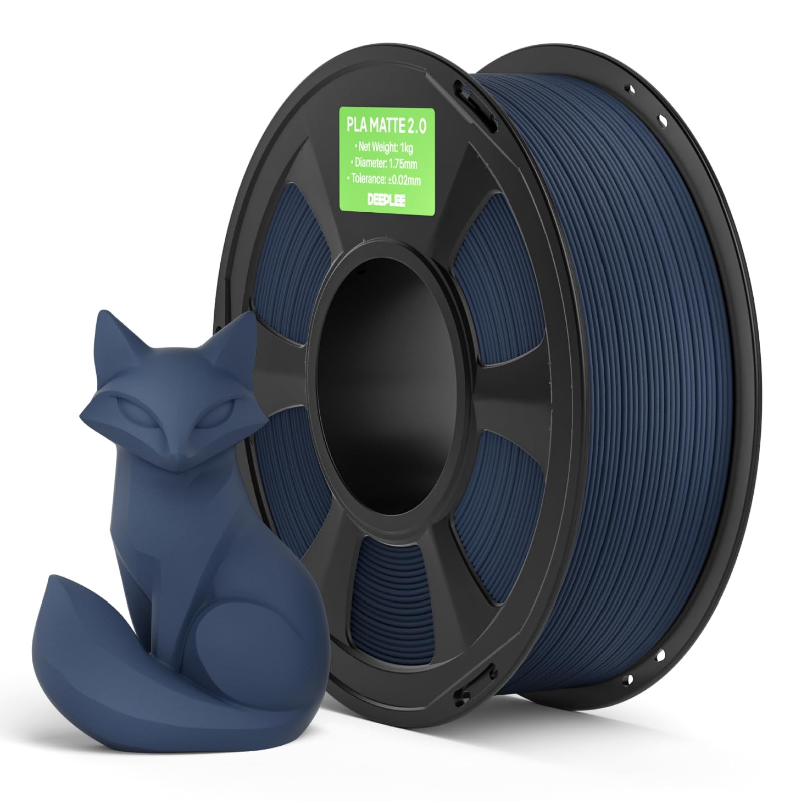 DEEPLEE Matte PLA 2.0 Filament 1.75mm, 1KG Navy Blue