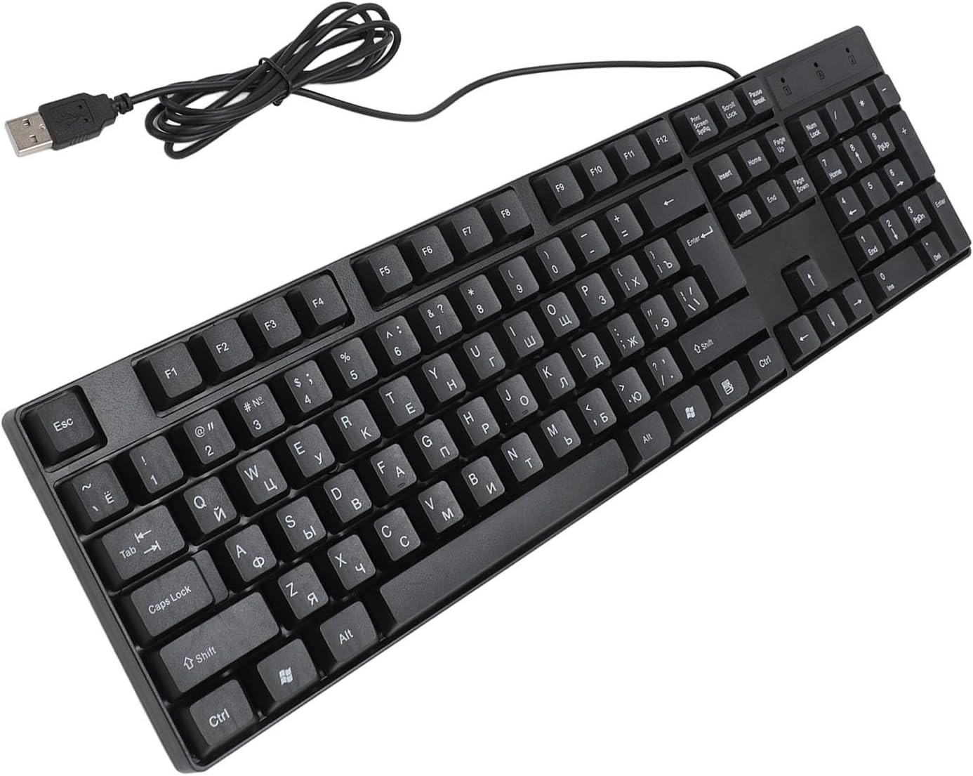 USB Wired Minority Language Keyboard (Russian, English), 104 Keys 1.5M Cable