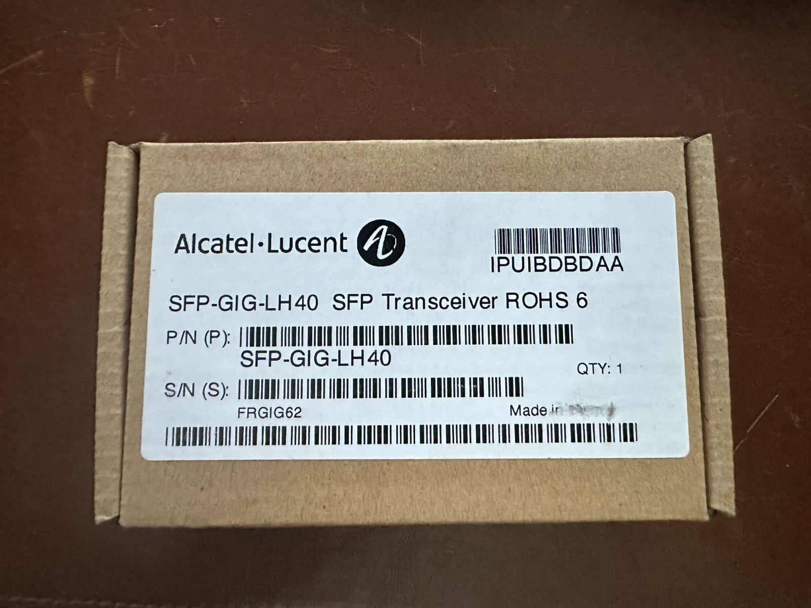ALCATEL LUCENT GENUINE SFP-GIG-LH40 TRANSCEIVER IPUIBDBDAA BRAND NEW SEALED