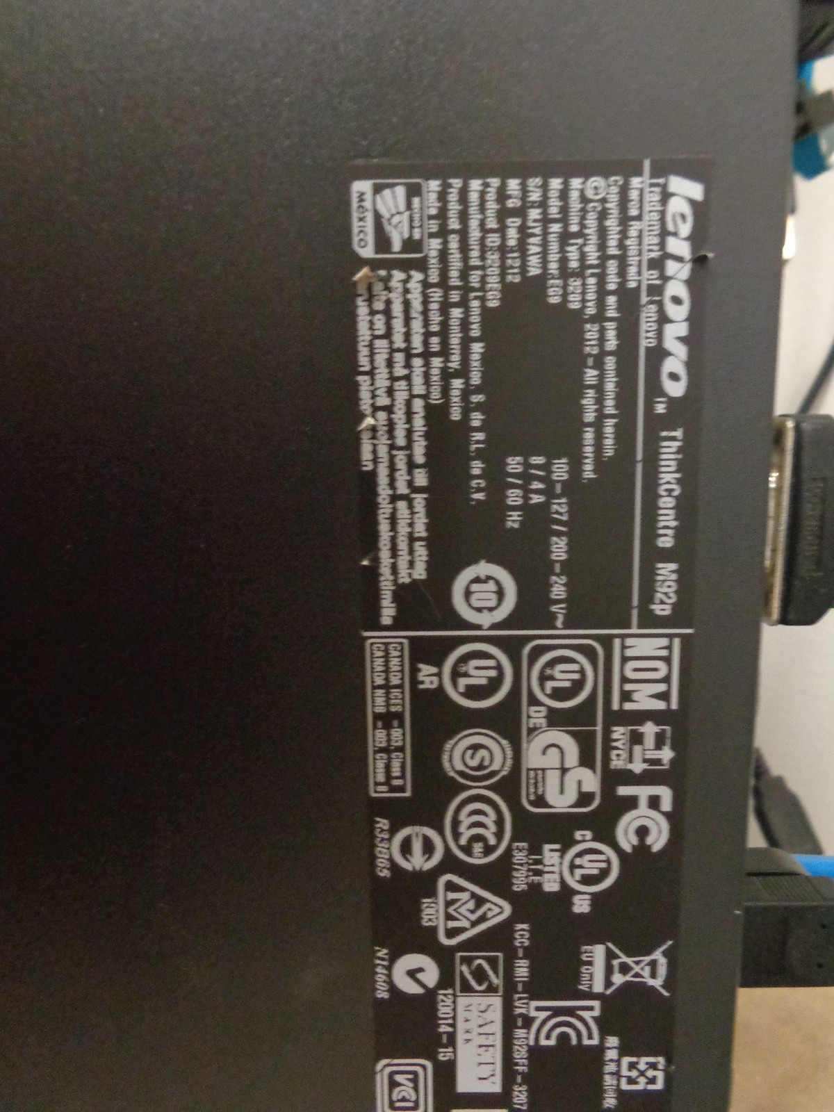 Lenovo M92P SFF Desktop i5-3.2GHZ 8GB RAM 240GB SSD W10 Pro quad core