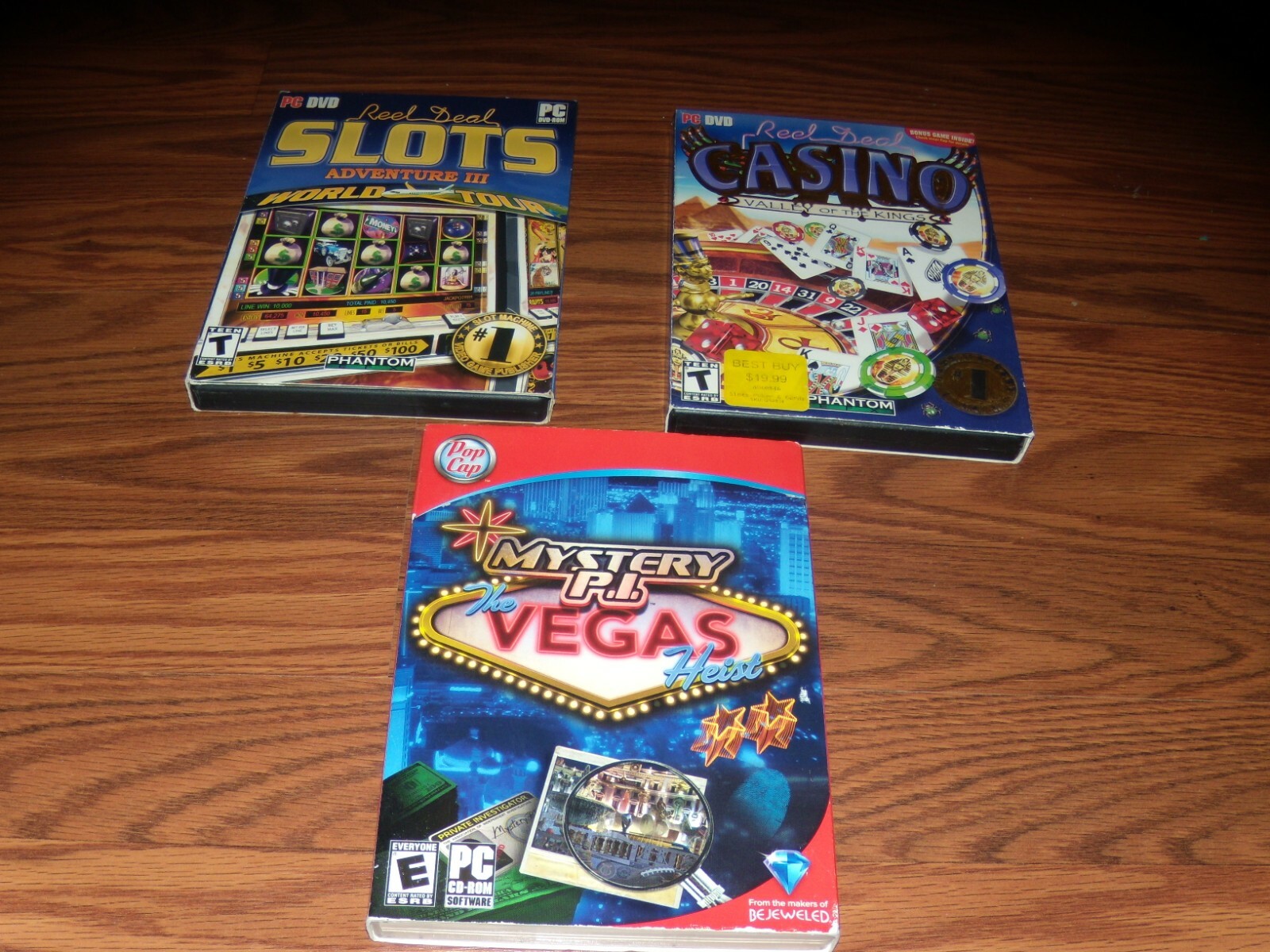 3 PC Games: Reel Deal Slots: Adventure II, Mystery P.I The Vegas Heist + 1