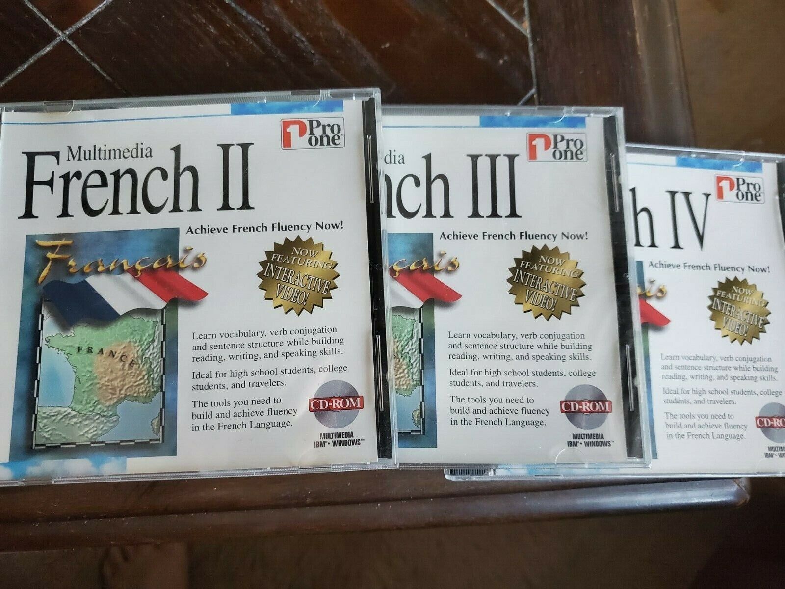 Pro One Multimedia FRENCH II, III & IV - Achieving Fluency French PC CD 