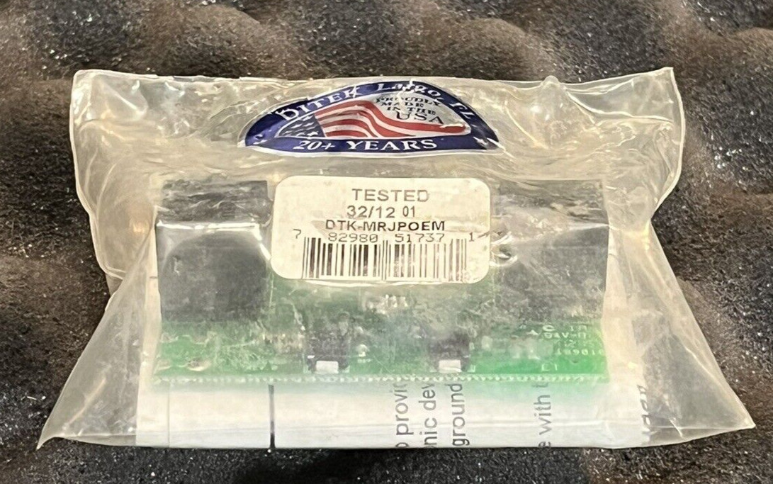 (1) NOS/NIB Ditek Ethernet Surge Protector DTK-MRJPOEM