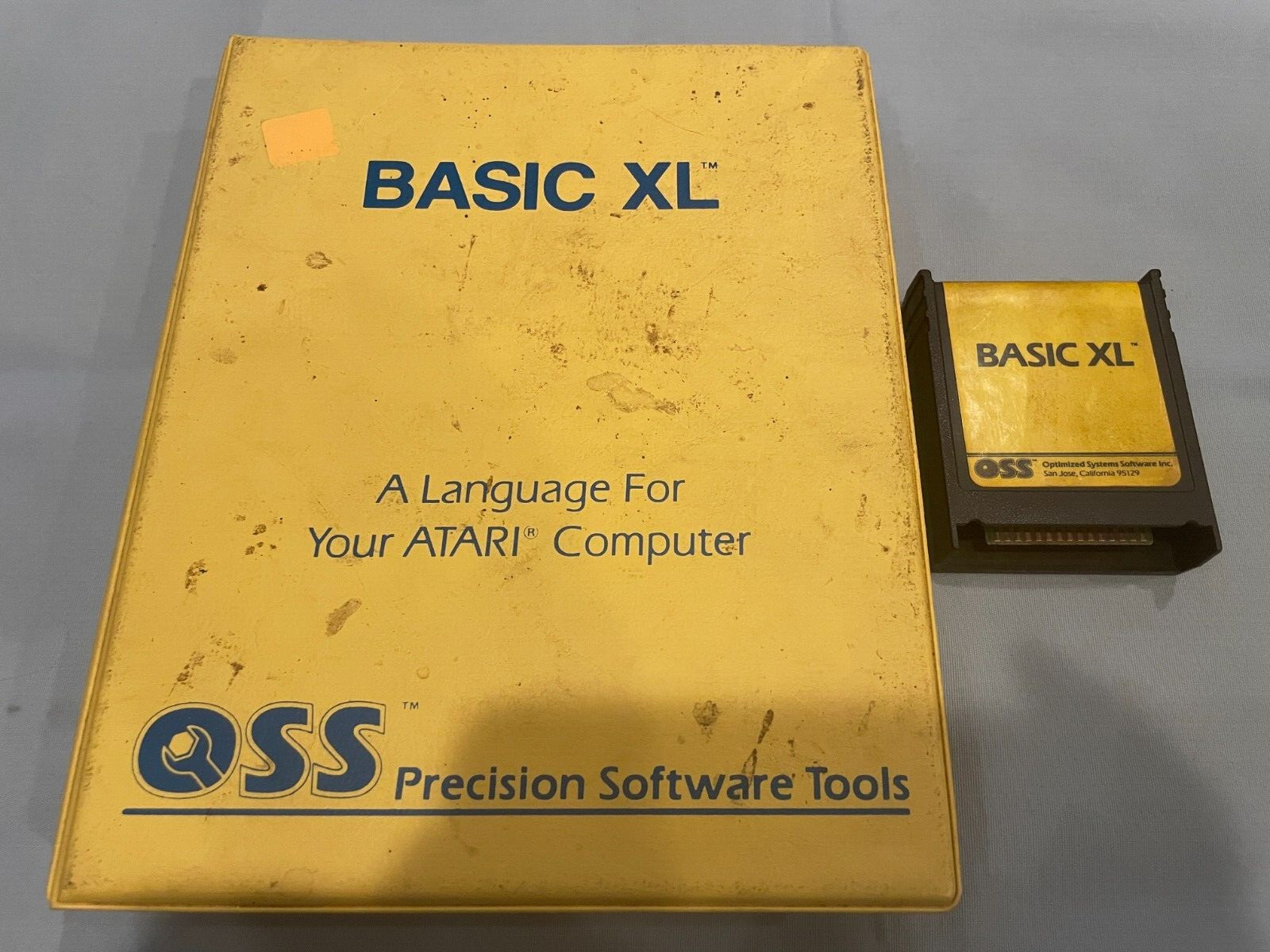 BASIC XL - 1985 Vintage OSS Atari 400/800 Computer Cartridge w/Manual - TESTED