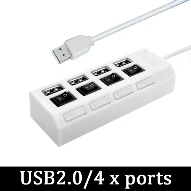 USB 3.0/2.0 Splitter Hub 4/7 Port Multi Expander with Power Switches for Laptop