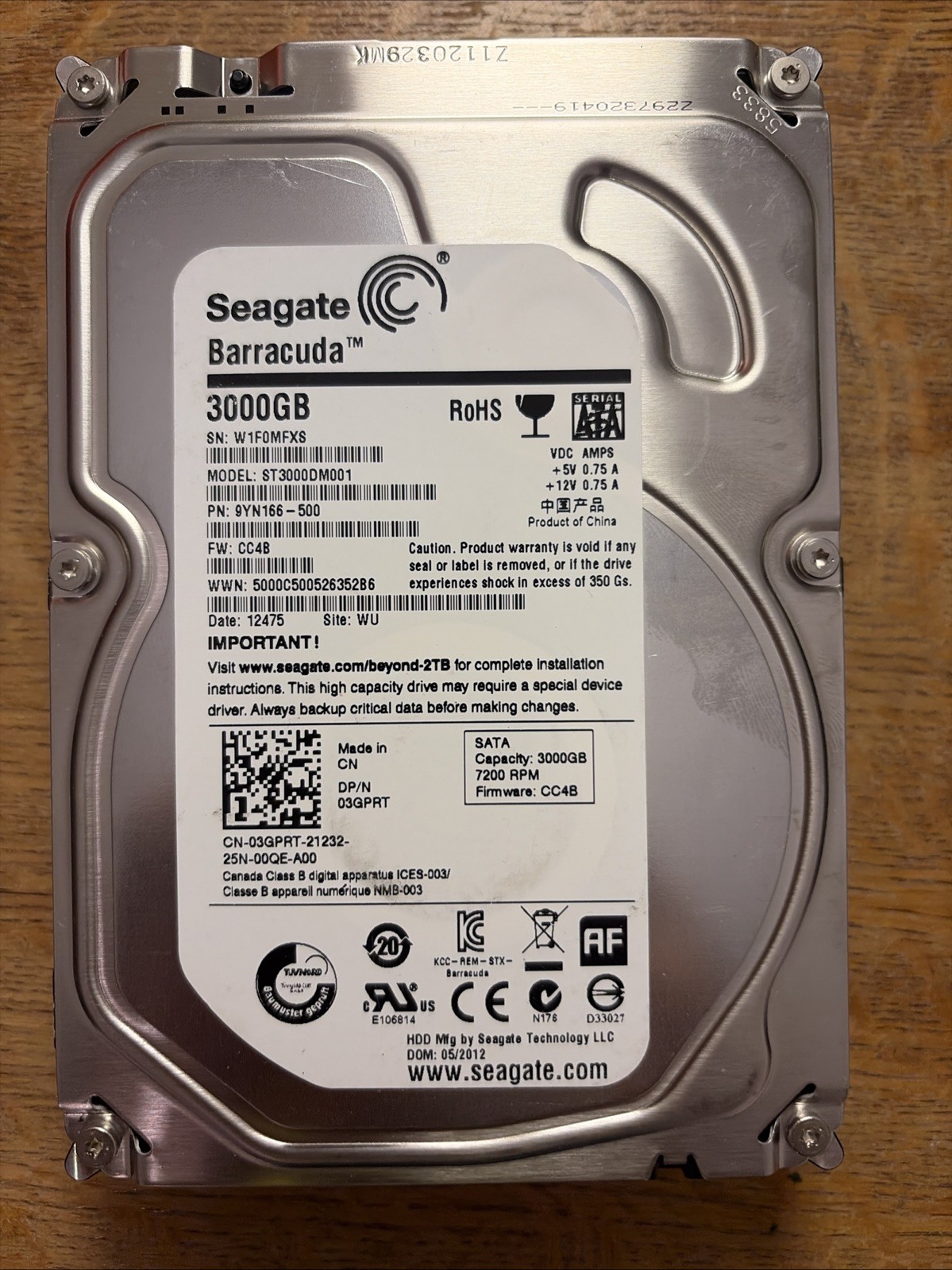 Seagate Barracuda 3000 GB Hard Drive