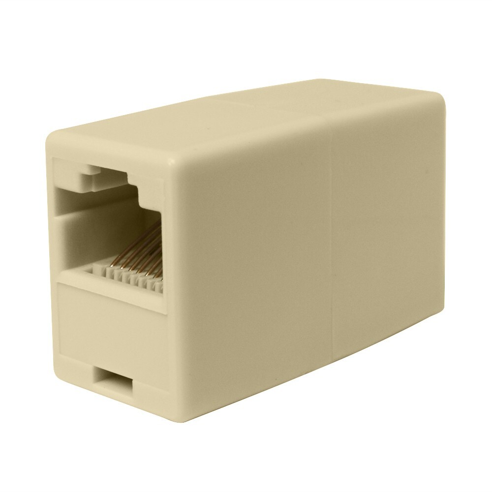 Skywalker Modular Coupler for Network, 8-Conductor, Female RJ45 (Ivory)