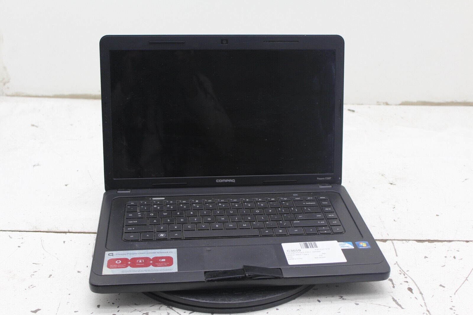 HP Compaq Presario CQ57-339WM Laptop Intel Celeron B800 2GB Ram - TrackPad DMG