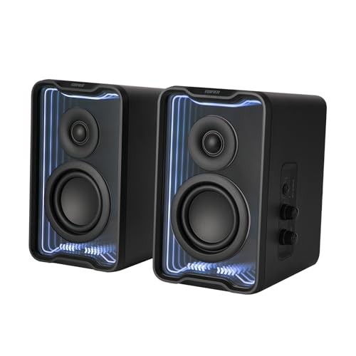 Edifier QR30 Bluetooth 5.4 PC Speakers 30W RGB Light USB-A AUX Multipoint Black