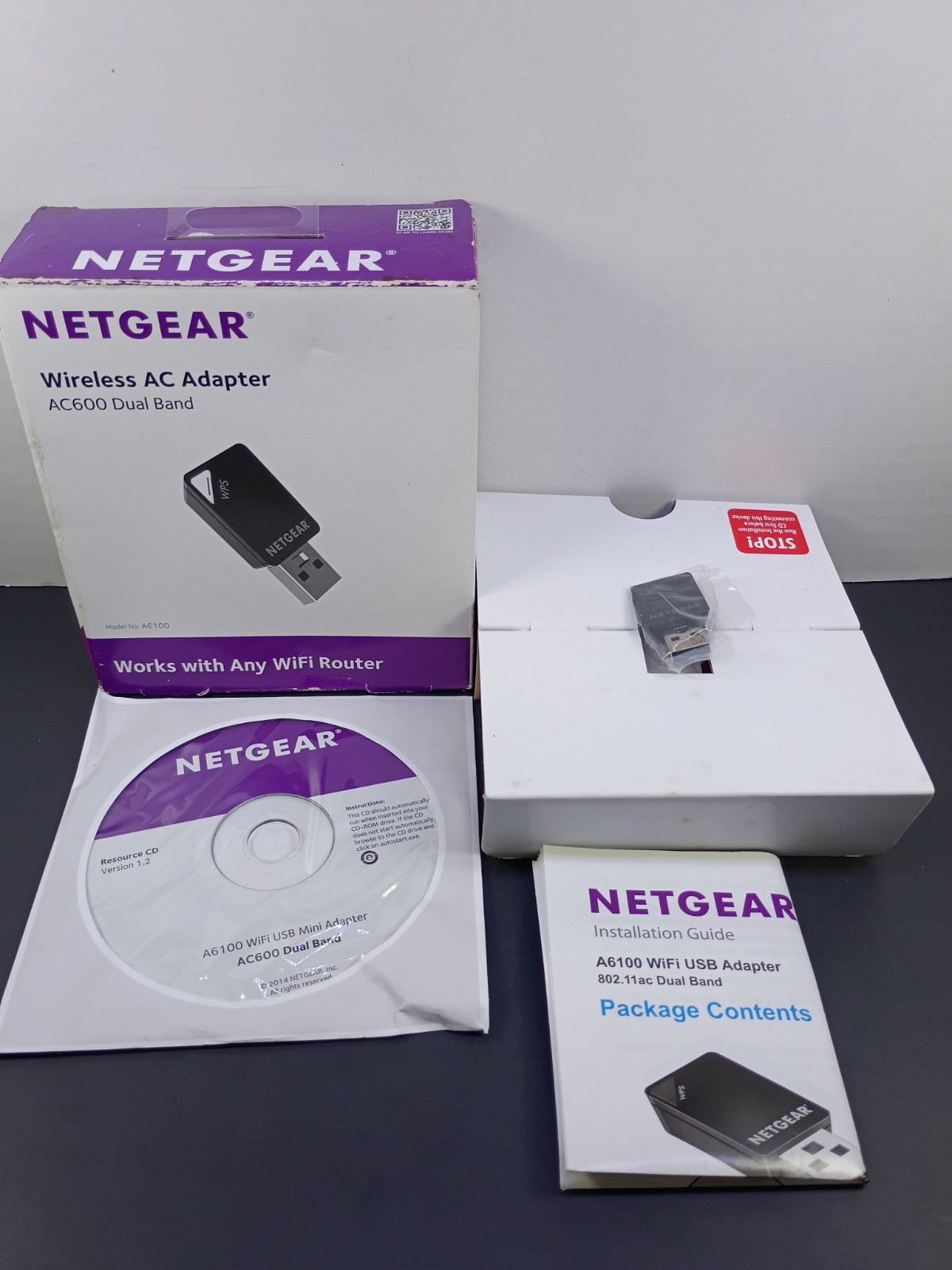 NETGEAR Wireless AC Adapter AC600 Dual Band WiFi USB Adapter A6100