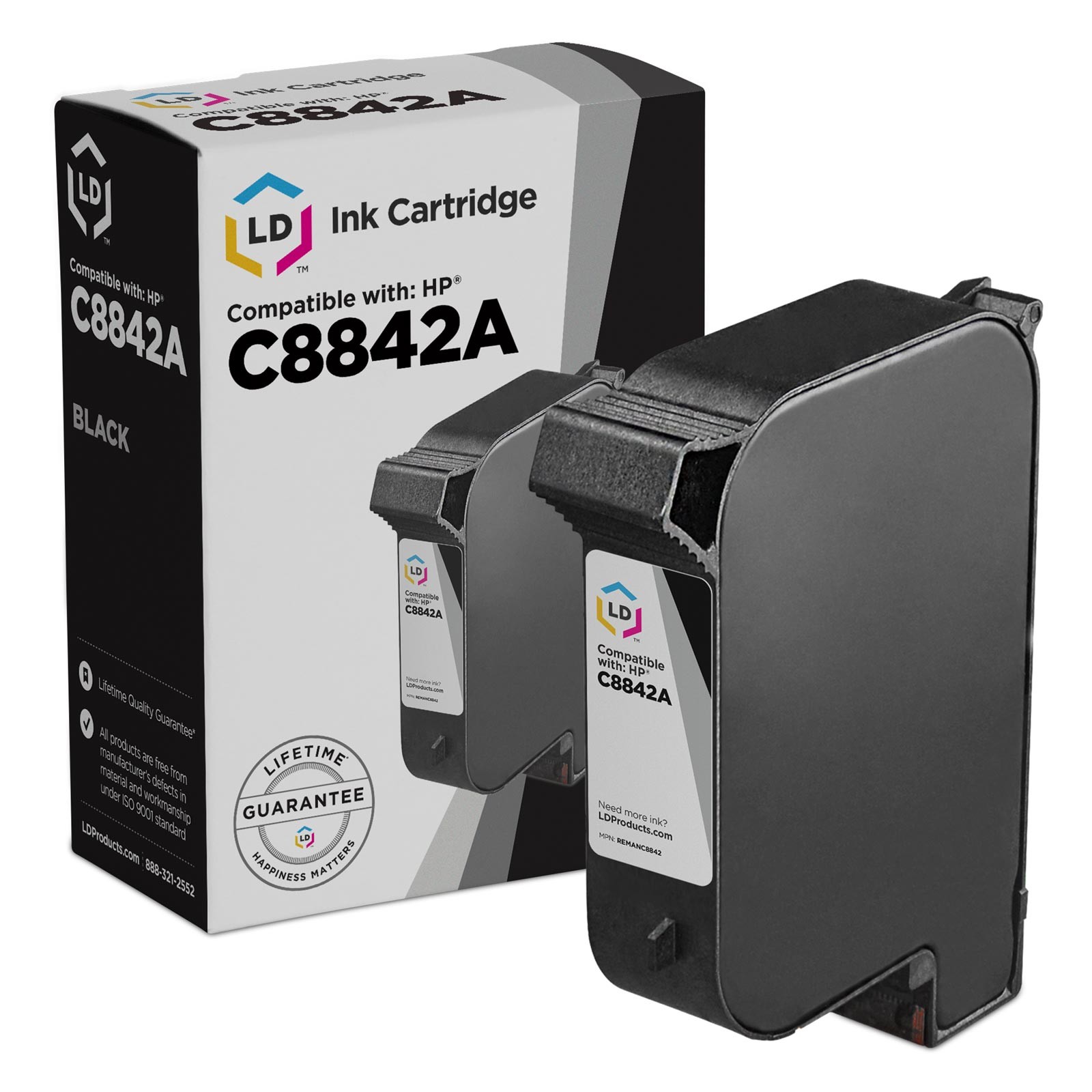 LD Replacement for Replacement for HP C8842A Versatile Black Ink Cartridge