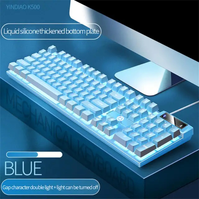 100% Mechanical Gaming Keyboard  RGB Backlit for Desktop Laptop PC Playstation