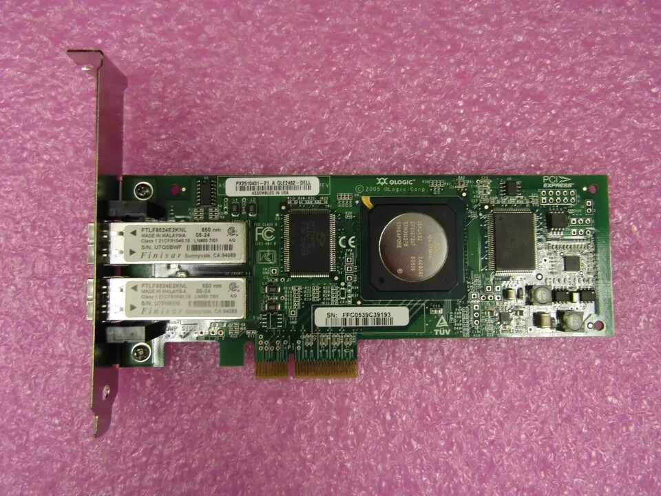 Dell JF340 QLOGIC 4GB DUAL CHANNEL HBA QLE2462 P