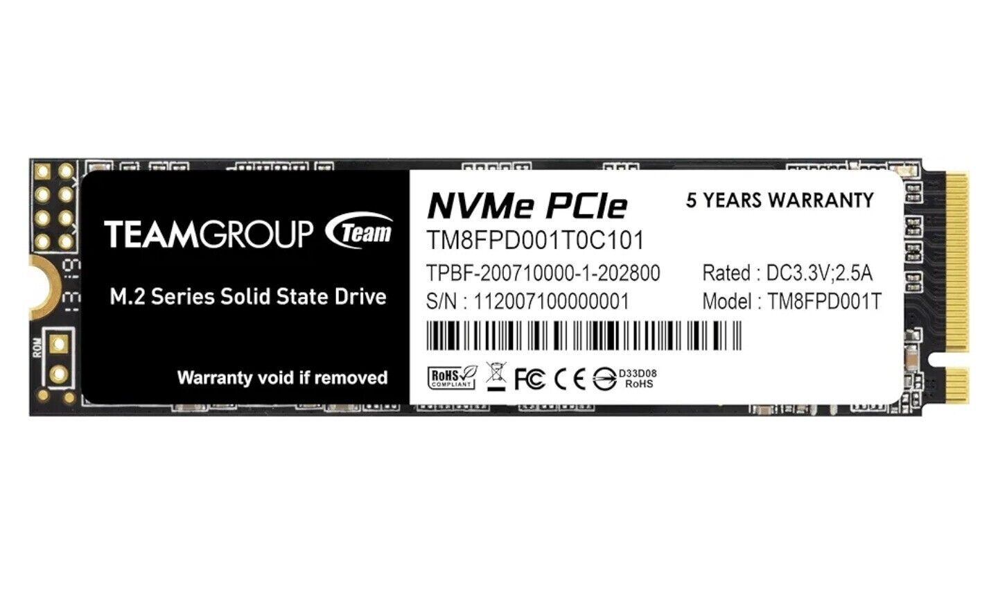 Team Group MP33 PRO M.2 2280 1TB PCIe 3.0 x4 with NVMe 1.3