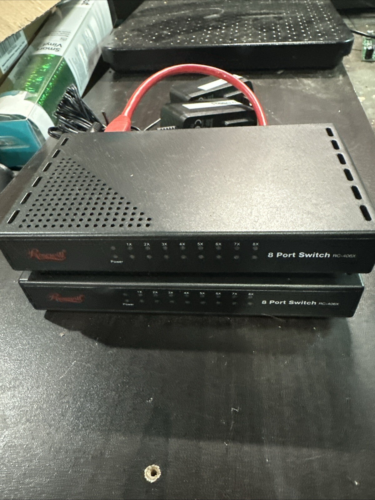 Dual Rosewill RC-406X 10/100Mbps 8-Port Ethernet Switch (lot Of 2)