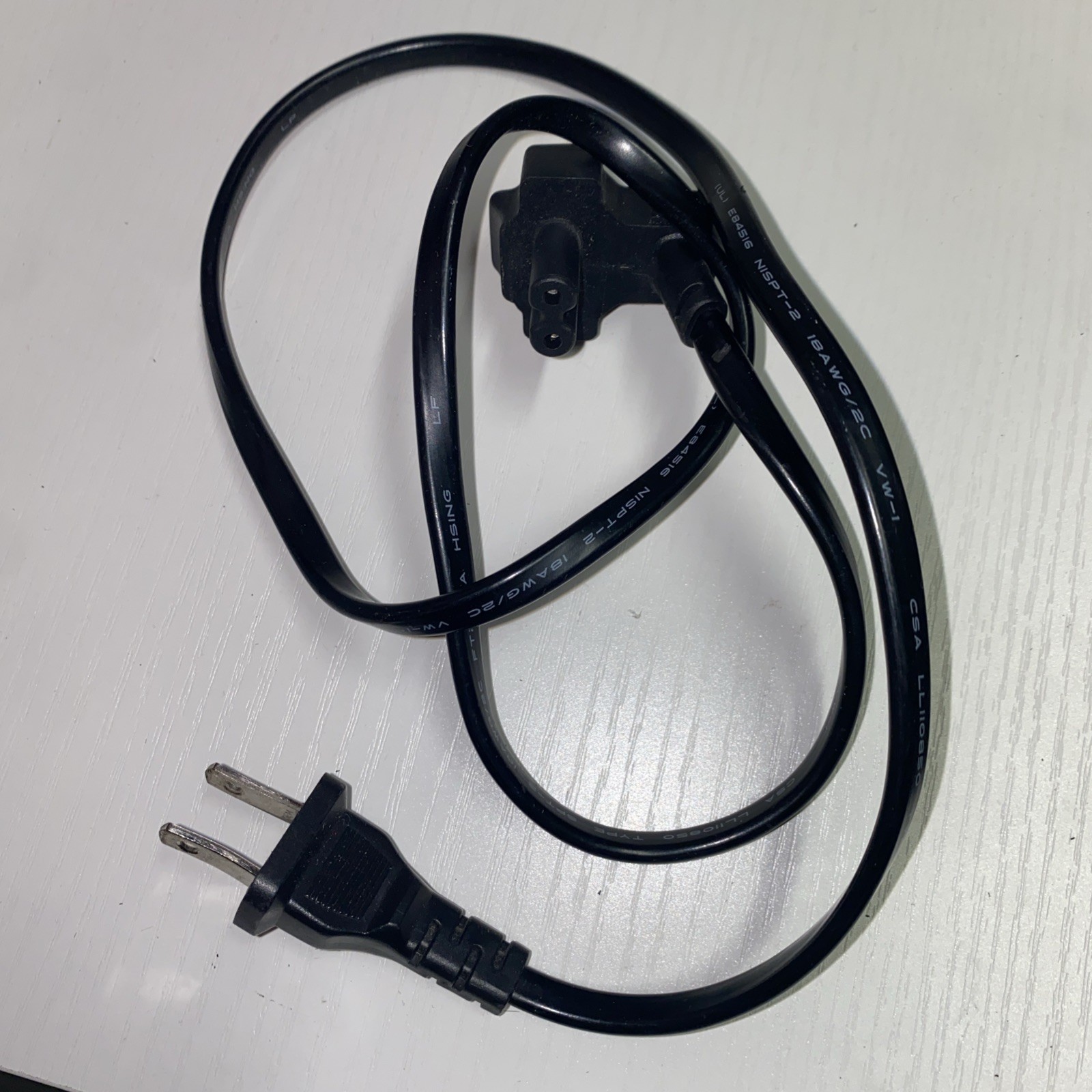 Volex Power Cord DLC7U2 E62405SP 125V 2.5A
