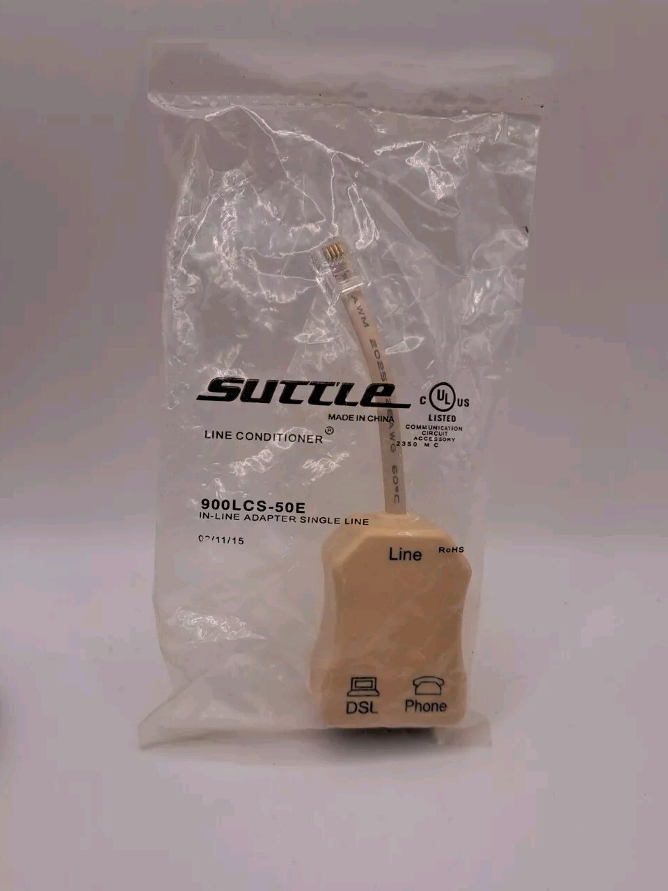 Suttle 900LCS-50E In-Line Phone/DSL Adapter Brand New Sealed