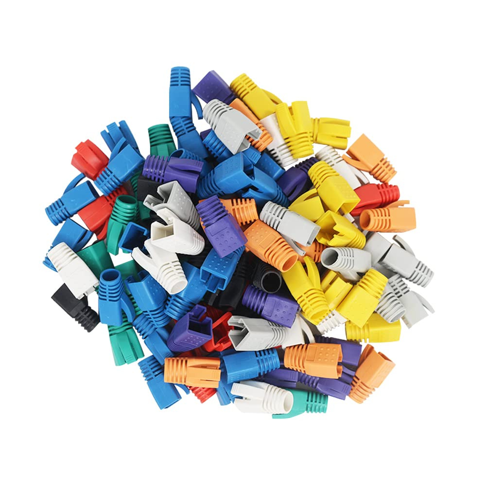 RJ-45 Strain Relief Boots RJ45 Boots Plastic Network Wire,100 PCS Ethernet Cable