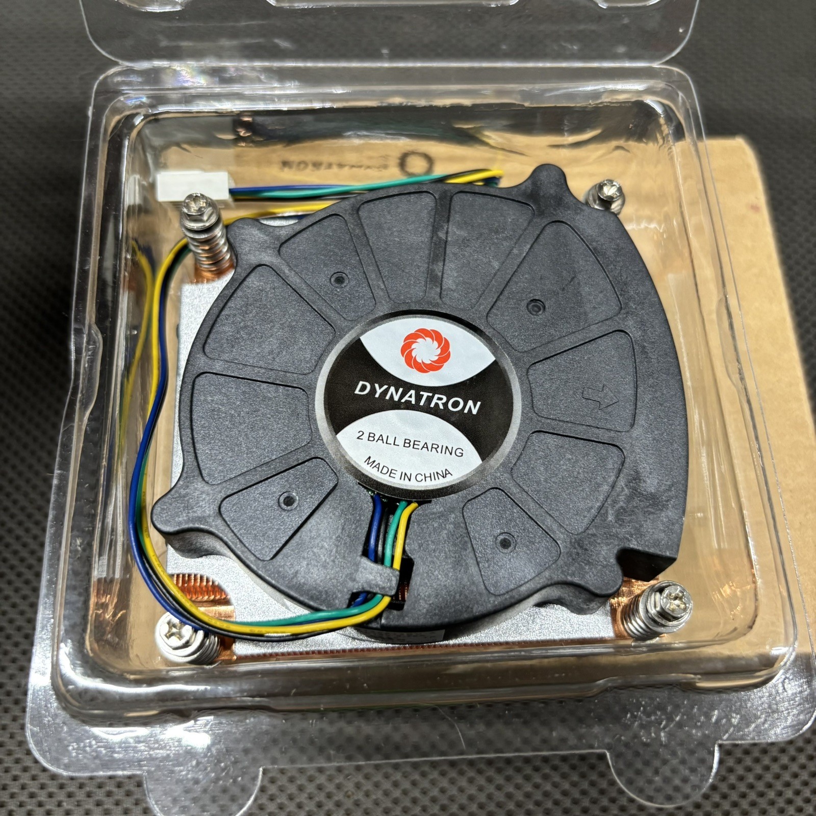 COOLER FOR INTEL CPU - DYNATRON DB128015BU-A, DC12V 0.70A, 4-WIRE, 80x15mm FAN