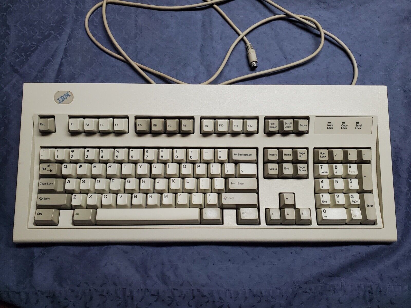 Vintage 1996 Blue Logo IBM Model M PS/2 Clicky Mechanical Keyboard FIXED Cord