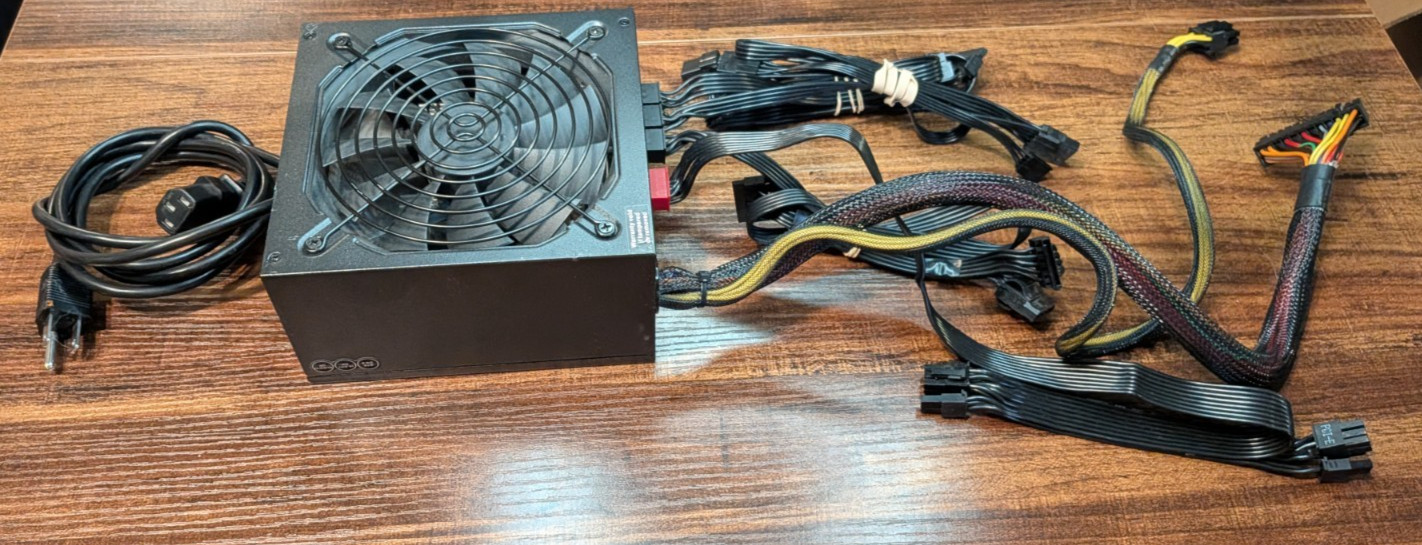 PowerSpec PS 650BSM 650W ATX Semi-Modular 80 Plus Bronze Power Supply ALL CABLES