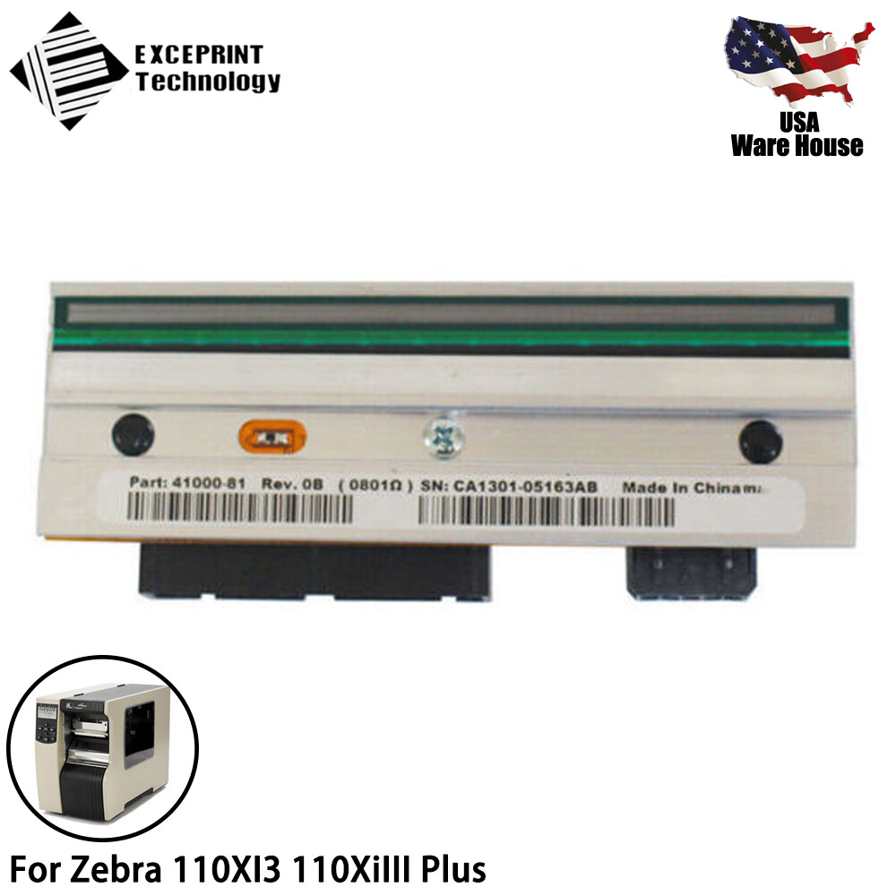✅ G41000-1M Printhead For Zebra 110XI3 110XiIII Plus Thermal Printer 203dpi ✅