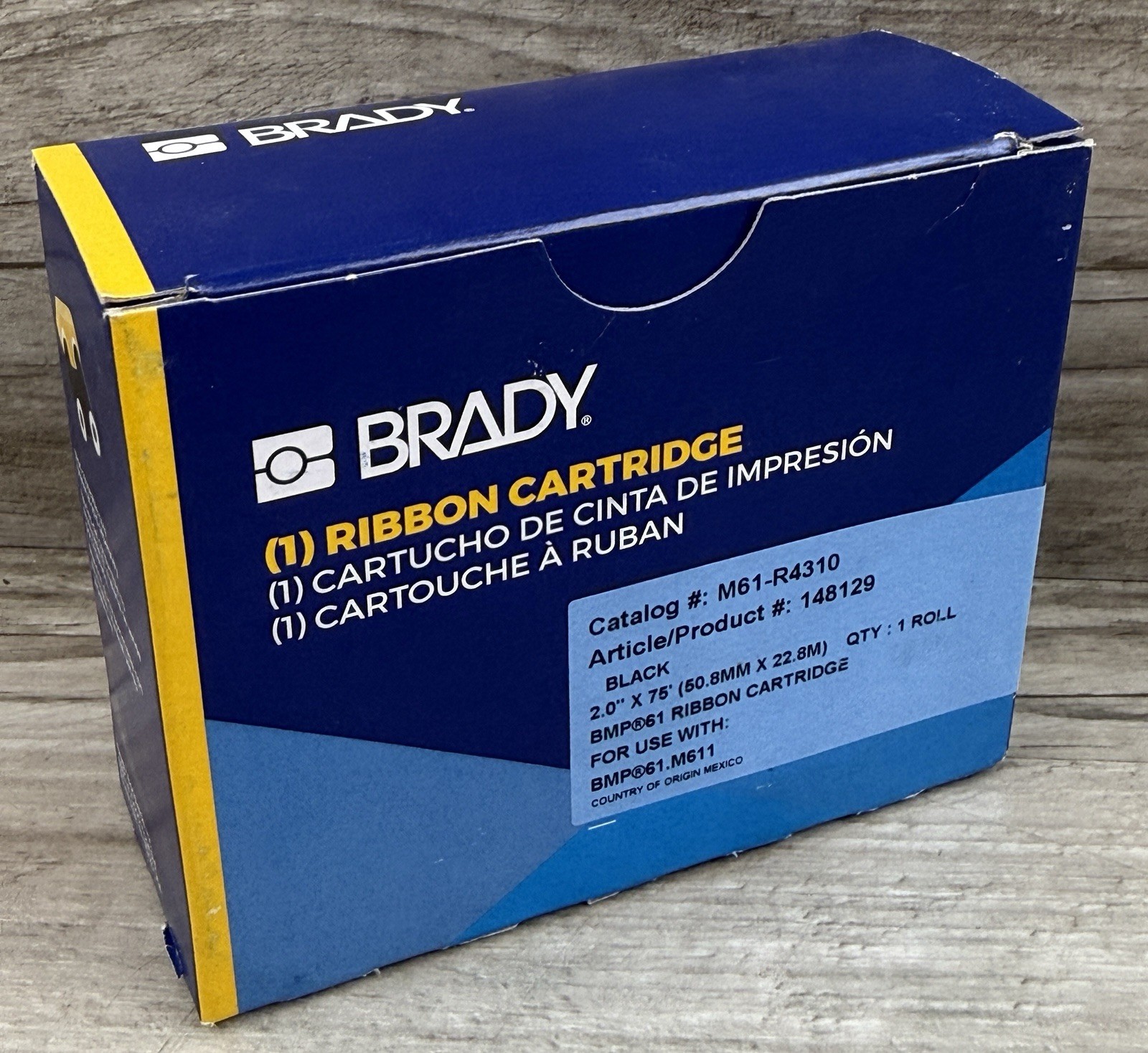 Brady M61-R4310 - R4300 Series Halogen Free Ribbon for M6 Printers (Black) New