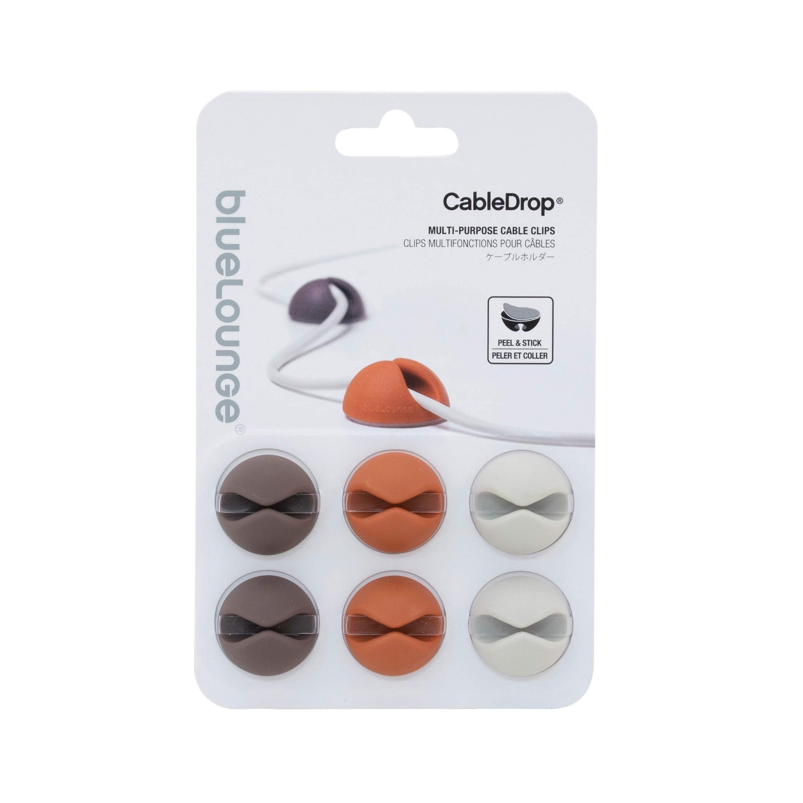 Cable Management System - 6 Pack of Muted Cable Drops for Tidy Organization