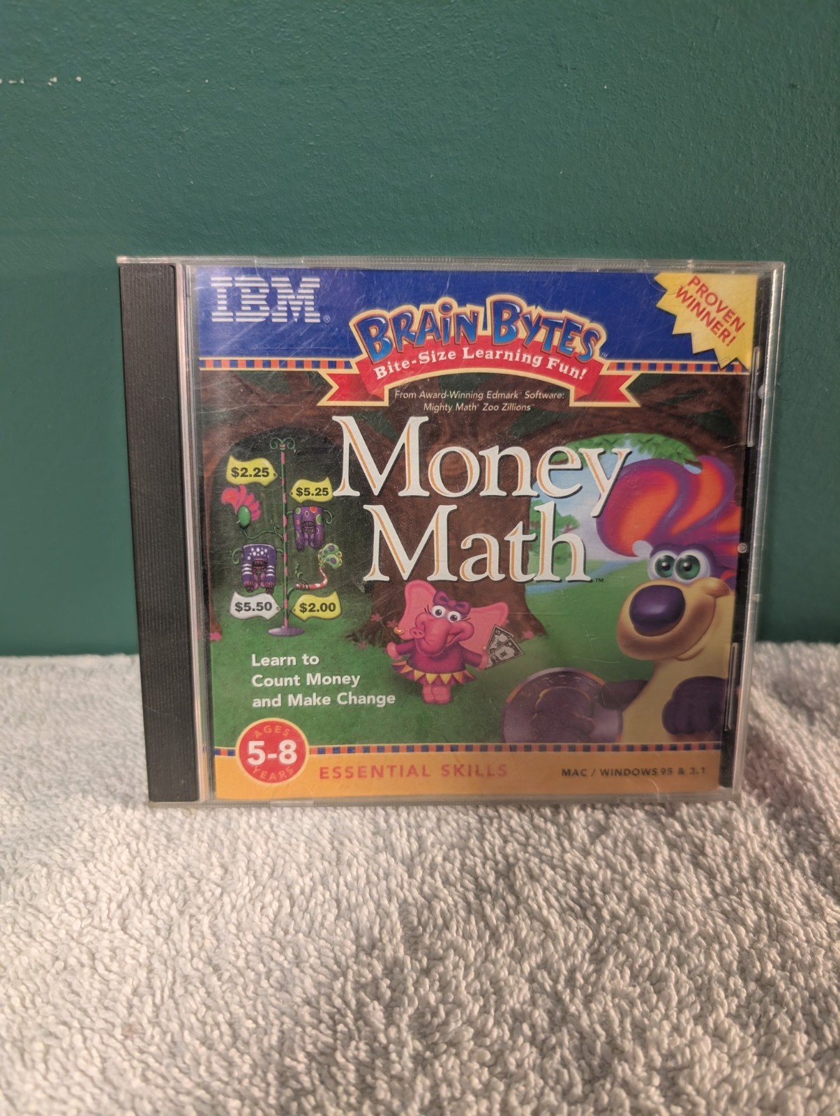 IBM Brain Bytes Money Math Children Mathematics CD Windows 95/3.1 Mac