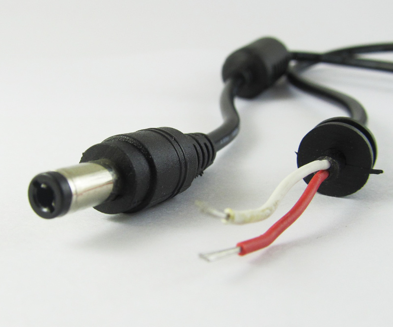 1pc 1.2M/4Ft DC Power Cable 5.5 x 2.5mm 5.5/2.5 DC Power Plug w/ Ferrite Core