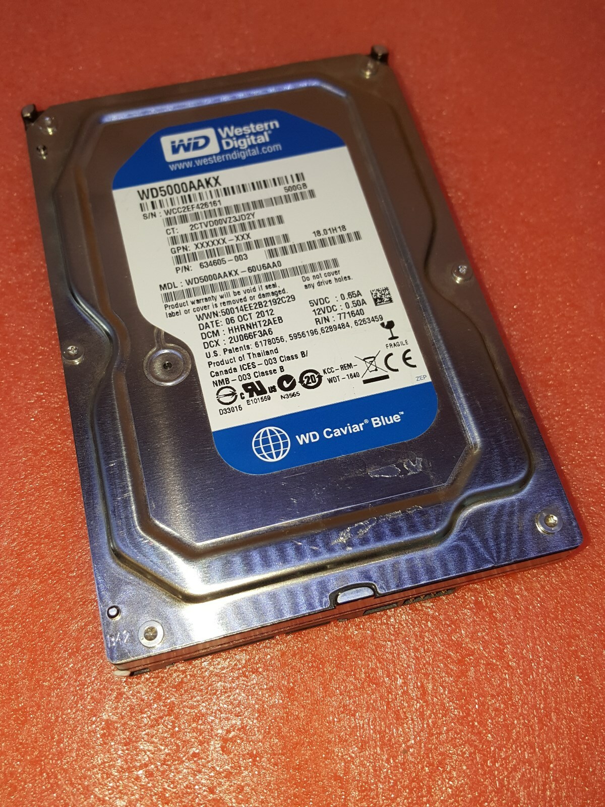 HP Pavilion p6-2128 - 500GB Hard Drive - Windows 7 Professional 64 bit