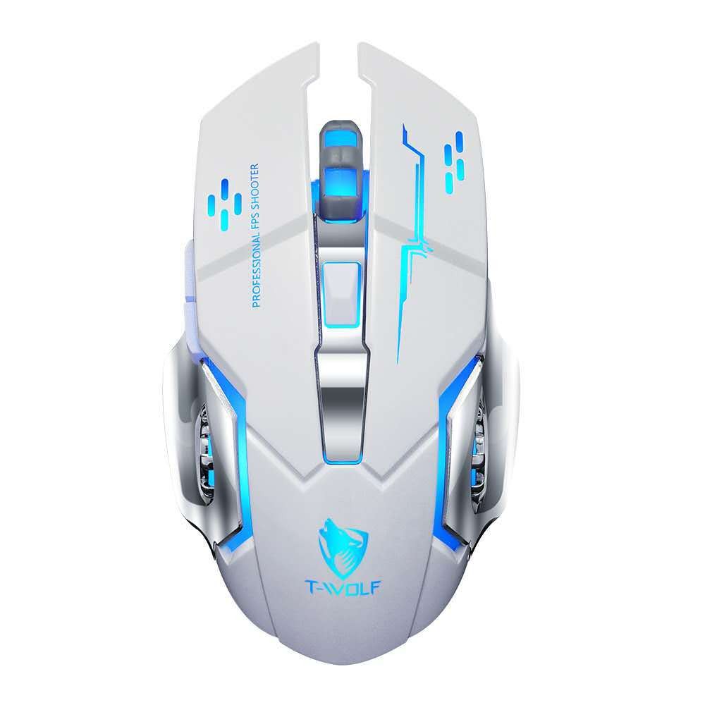 Thunder Wolf Q13 Charging Mute Wireless Mouse Gaming Business Luminous Mech KRZO