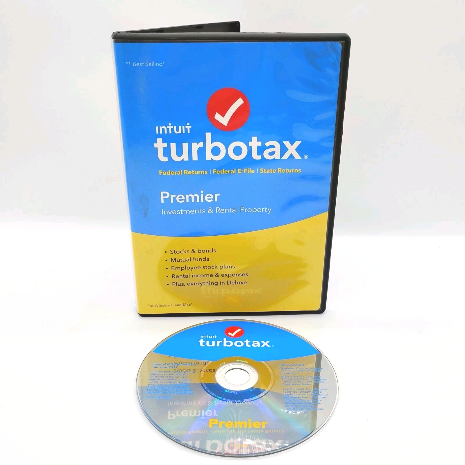 Intuit TurboTax Premier 2017 Federal and State Tax Software (Windows PC & Mac)