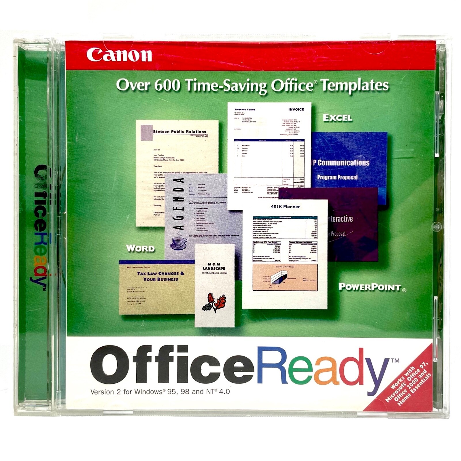 Canon Office Ready Templates Version 2 for Windows 95, 98 and NT 4.0 CD-ROM 1999