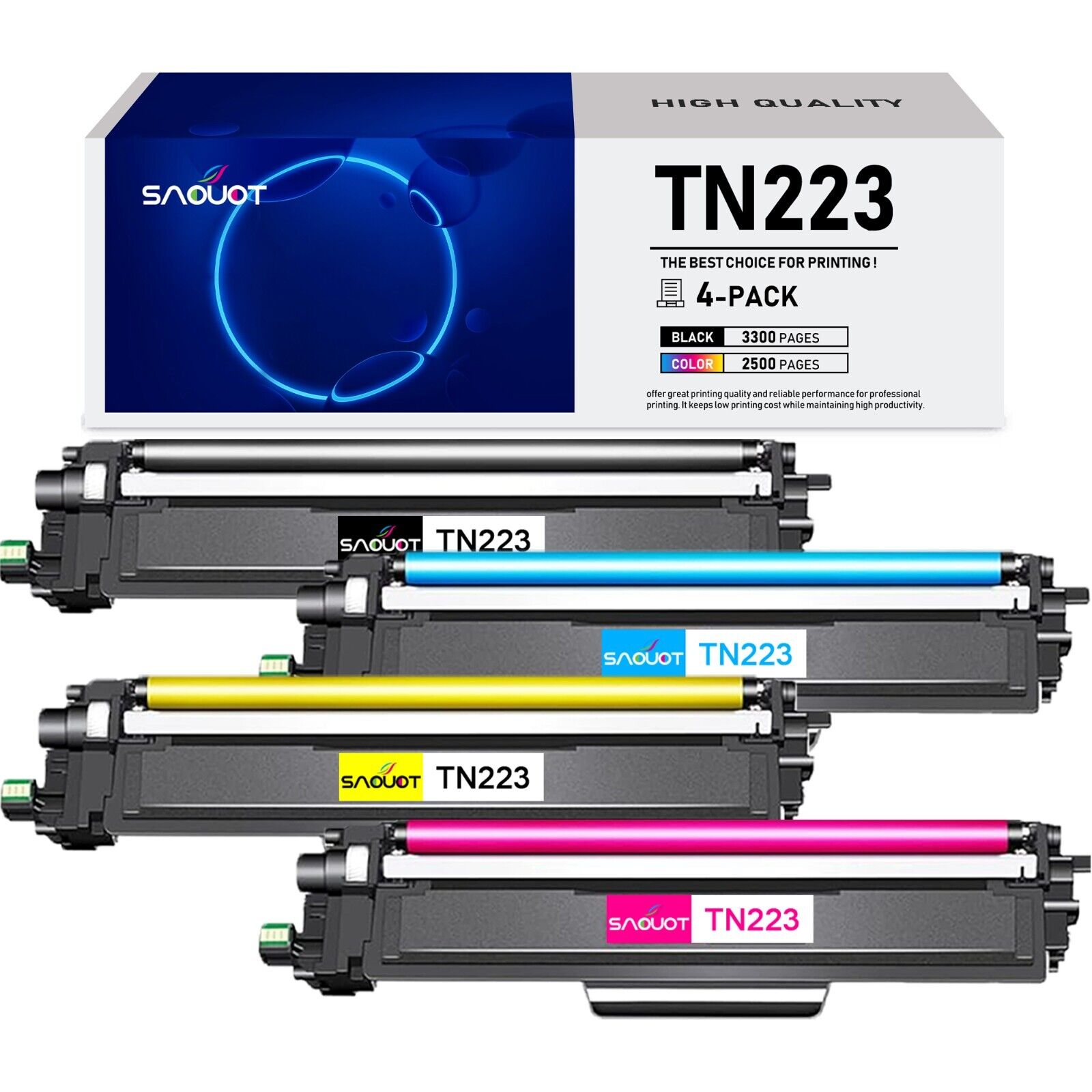 TN223 Toner Cartridge Replacement for Brother MFC-L3750CDW HL-L3290CDW L3210CW